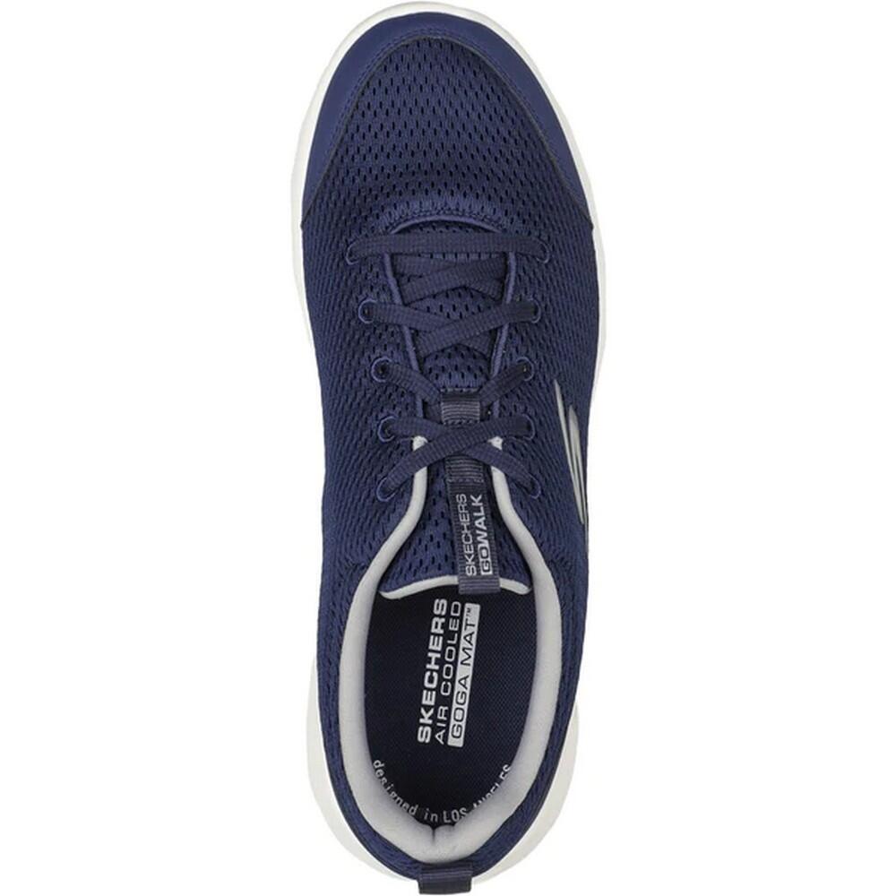 Mens Go Walk Max Progressor Trainers (Navy/Grey) 3/5