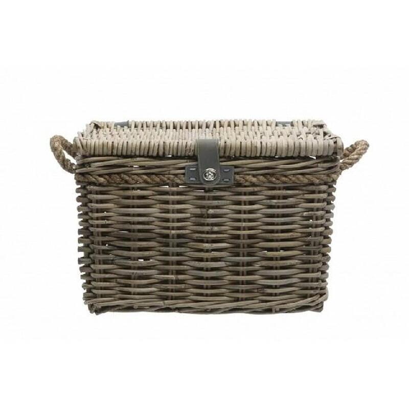 Rotan Fietsmand Melbourne Large 45 Liter 45 X 33 X 31 Cm - Grijs