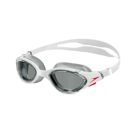 Speedo Schwimmbrille 2.0 Erwachsene weiss/grau, UV400, Silikon