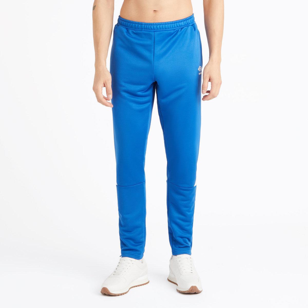 Mens Total Tapered Training Jogging Bottoms (Royal Blue/White) 3/3