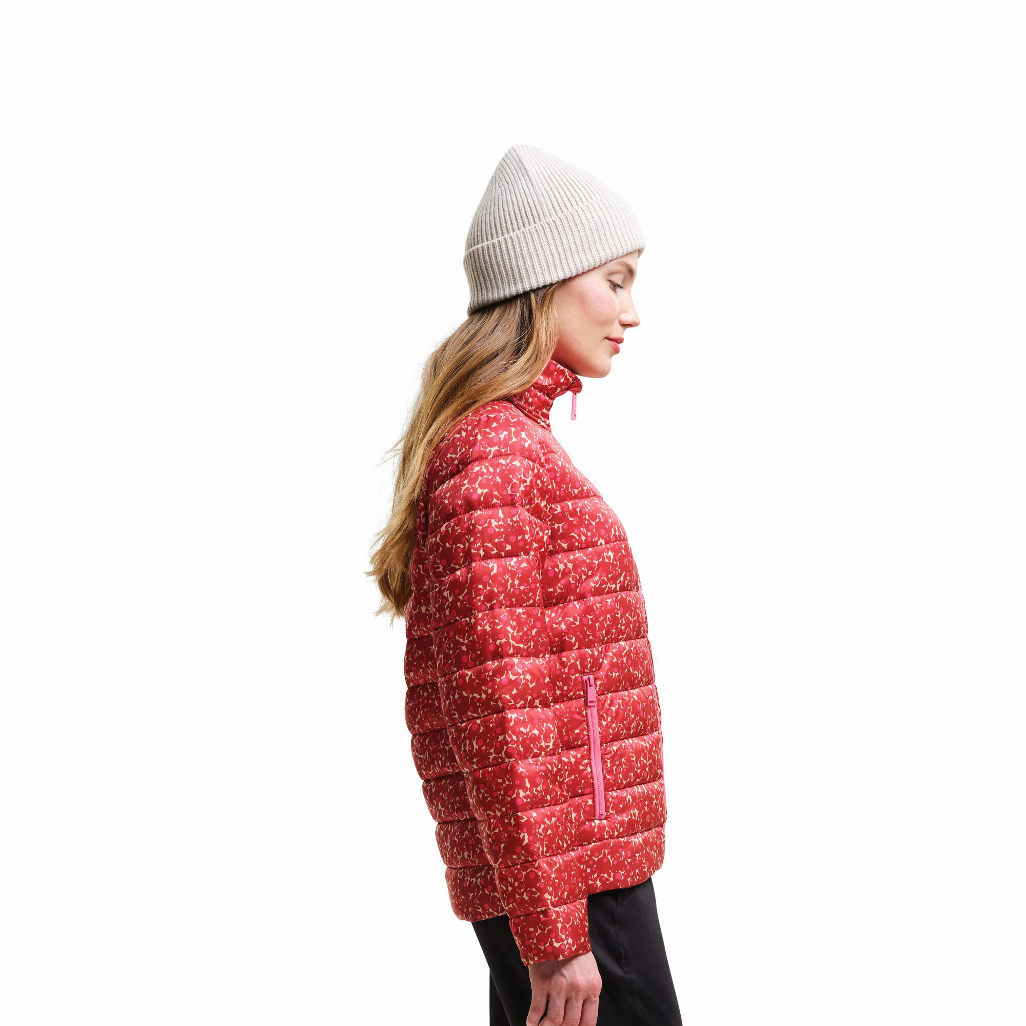 Womens/Ladies Orla Kiely Berry Bubble Baffled Padded Jacket (Red) 3/5