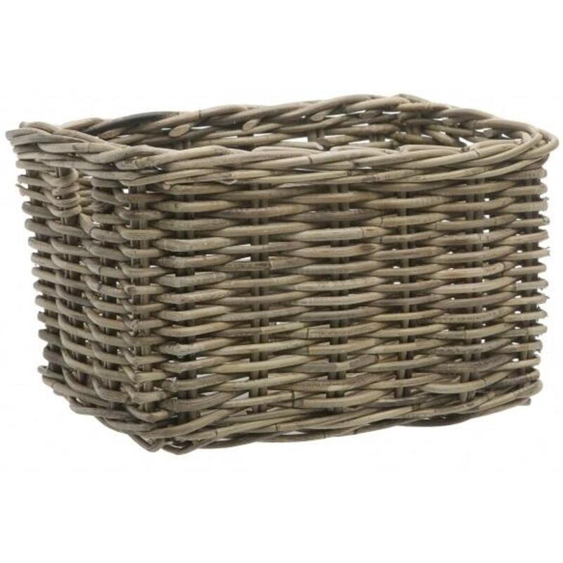 Rotan Fietsmand Brisbane Medium 23 Liter 39 X 27 X 22 Cm - Grijs