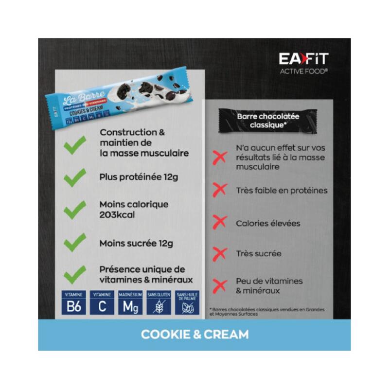 Bară Proteică Cookies & Cream EAFIT La Barre