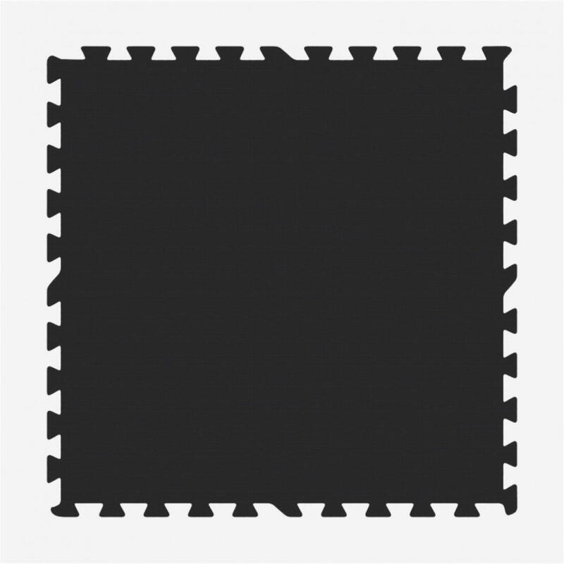Tapis de protection - 16 pièces - Total 5,76 m2 - Noir - Sol sportif - Puzzle