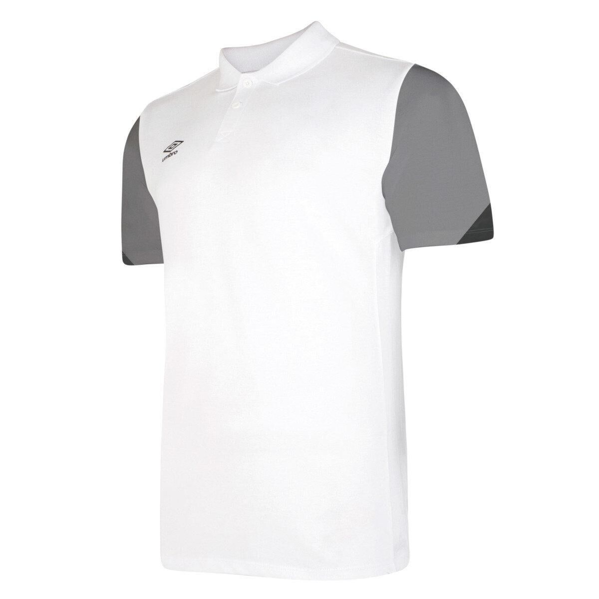 UMBRO Childrens/Kids Total Training Polo Shirt (White/Titanium/Black)