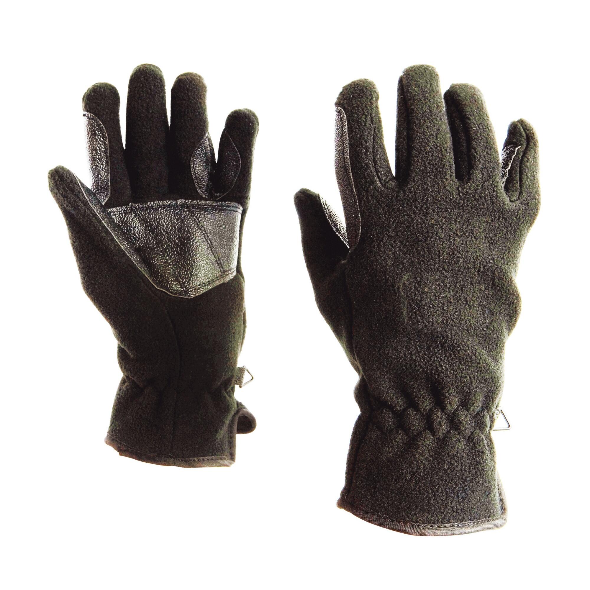 Adults Unisex Polar Fleece Riding Gloves (Black) 1/4