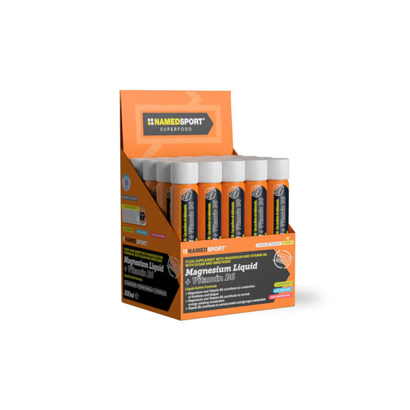 NAMEDSPORT MAGNESIUM LIQUID + VITAMINE B6 25ML (20 STUKS)