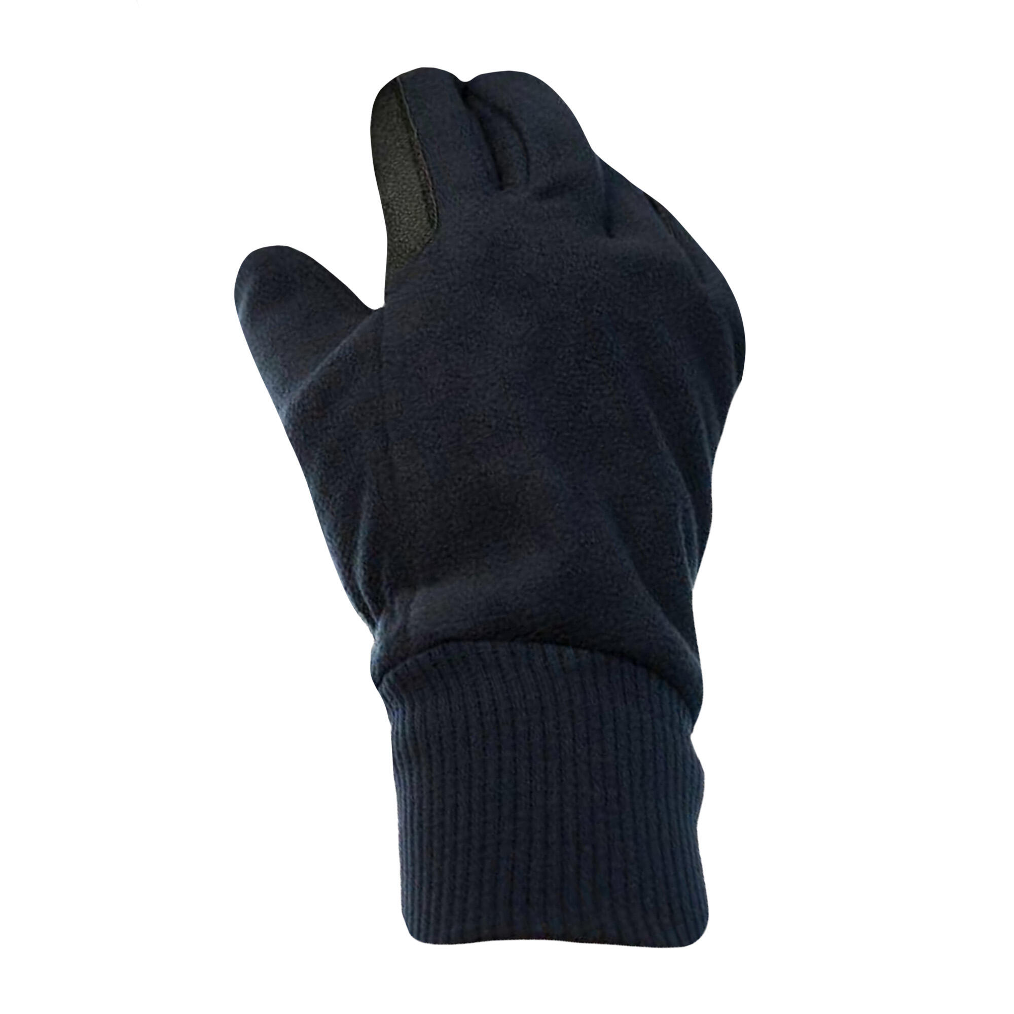 Unisex Everyday Showerproof Polar Fleece Riding Gloves (Navy) 2/4