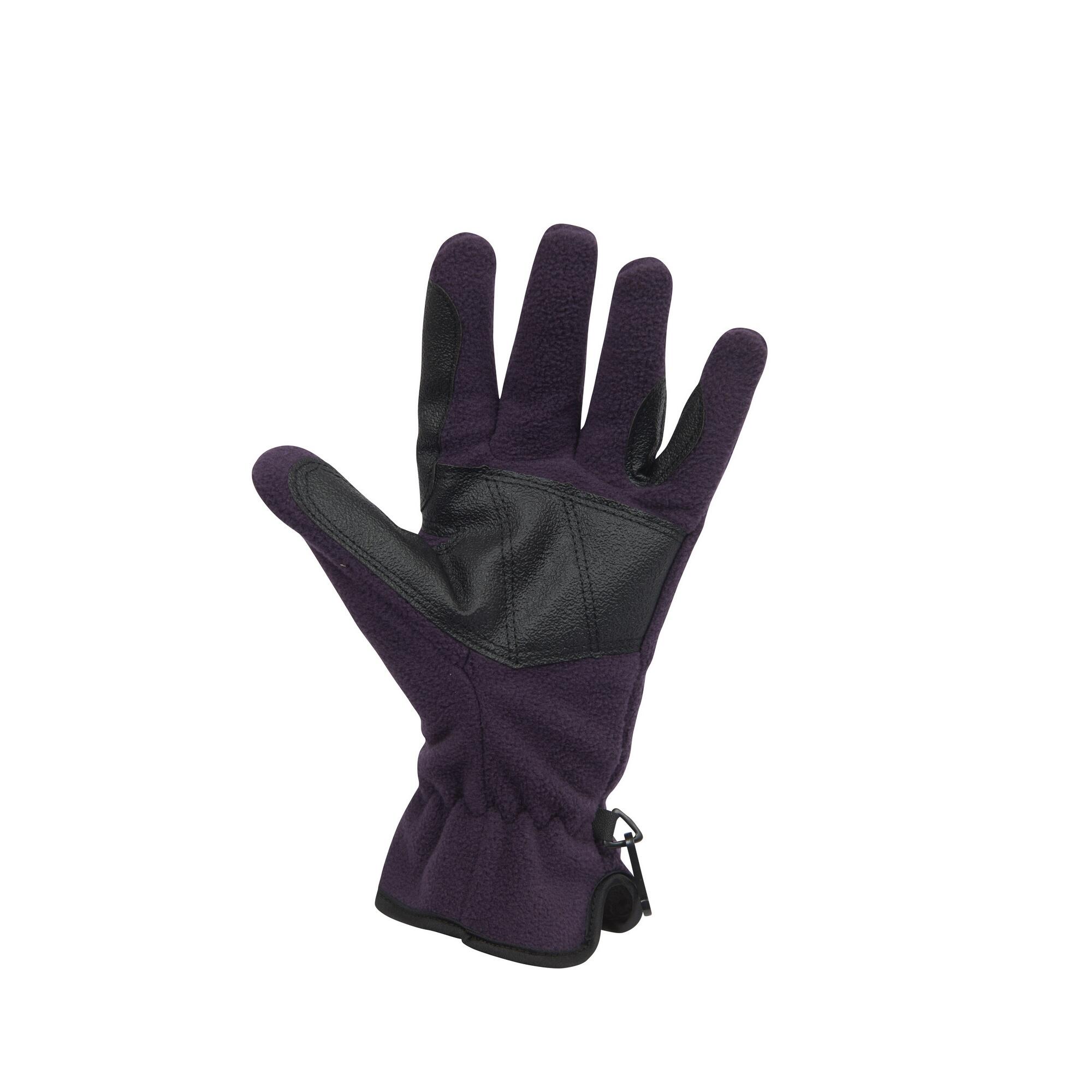 Adults Unisex Polar Fleece Riding Gloves (Purple) 2/4