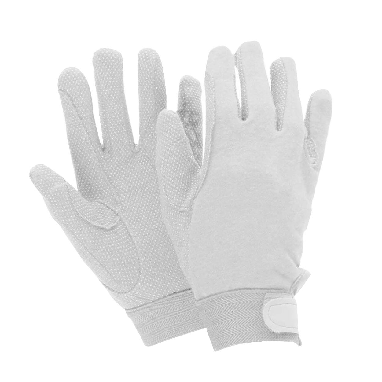 Adults Track Riding Gloves (White) 3/4