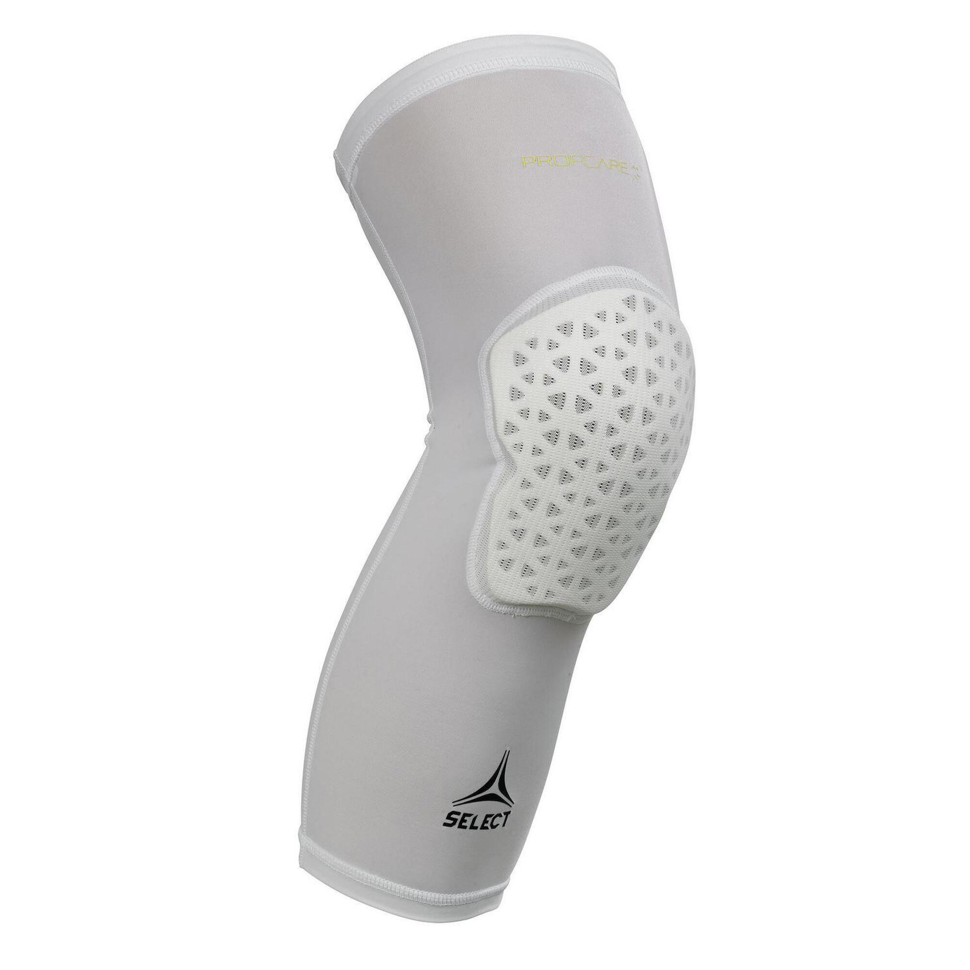 Select - Select 6253 Support De Genou De Compression Long Avec Coussinet Leger Blanc - Genouillère - Decathlon