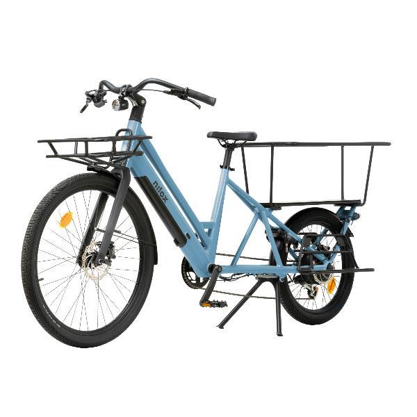 Bici elettrica cargo Nilox C3 azzurra 250W per famiglia 3/7
