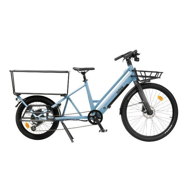 NILOX Bicicletta elettrica cargo long nilox c3 azzurro per uso famigliare