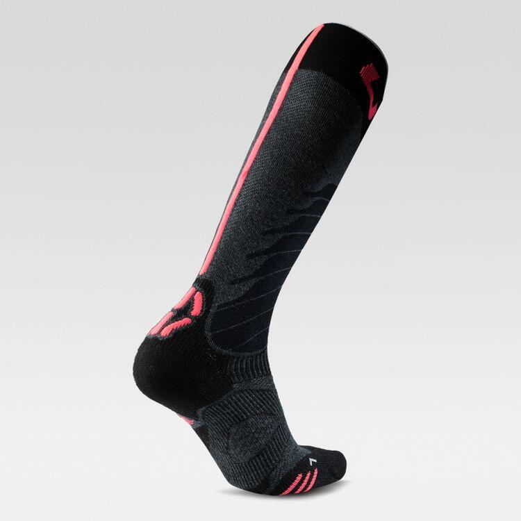 UYN Damen Ski Socken - One Merino Socks, Merinowolle, Logo Schwarz 37-38