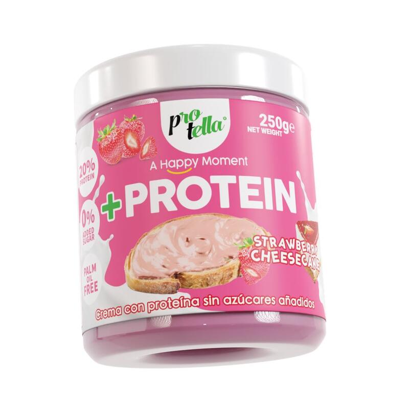 Protella - Rosa 250 g - Creme proteico de morango