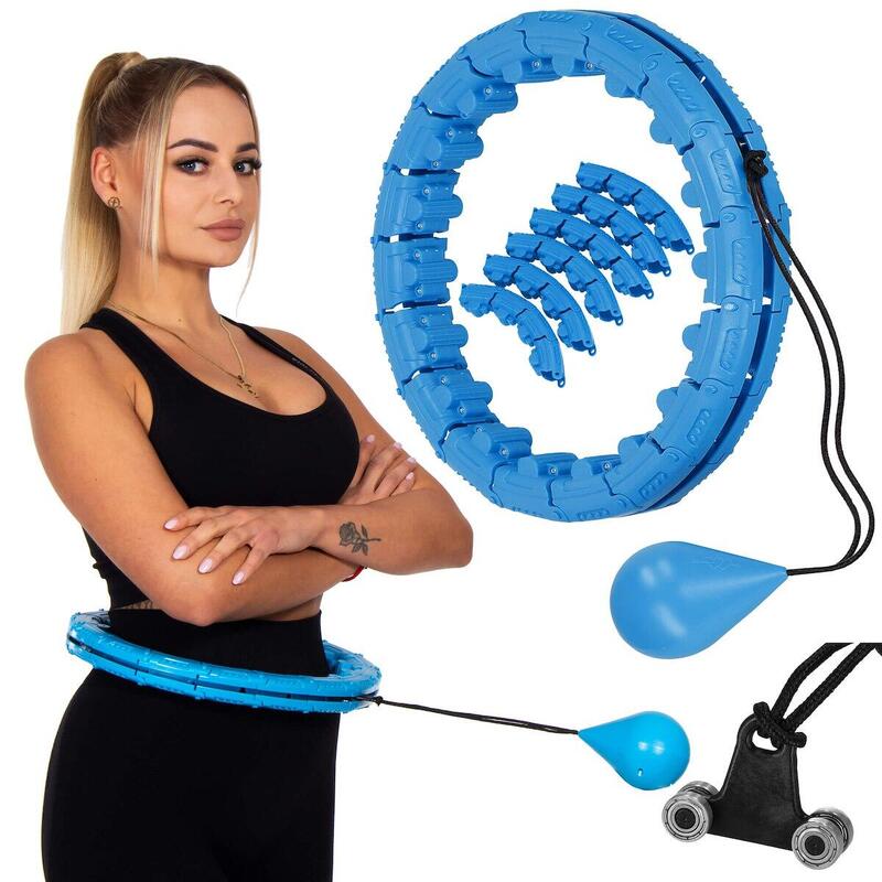 Hula hop z obciążnikiem i wypustkami masujące