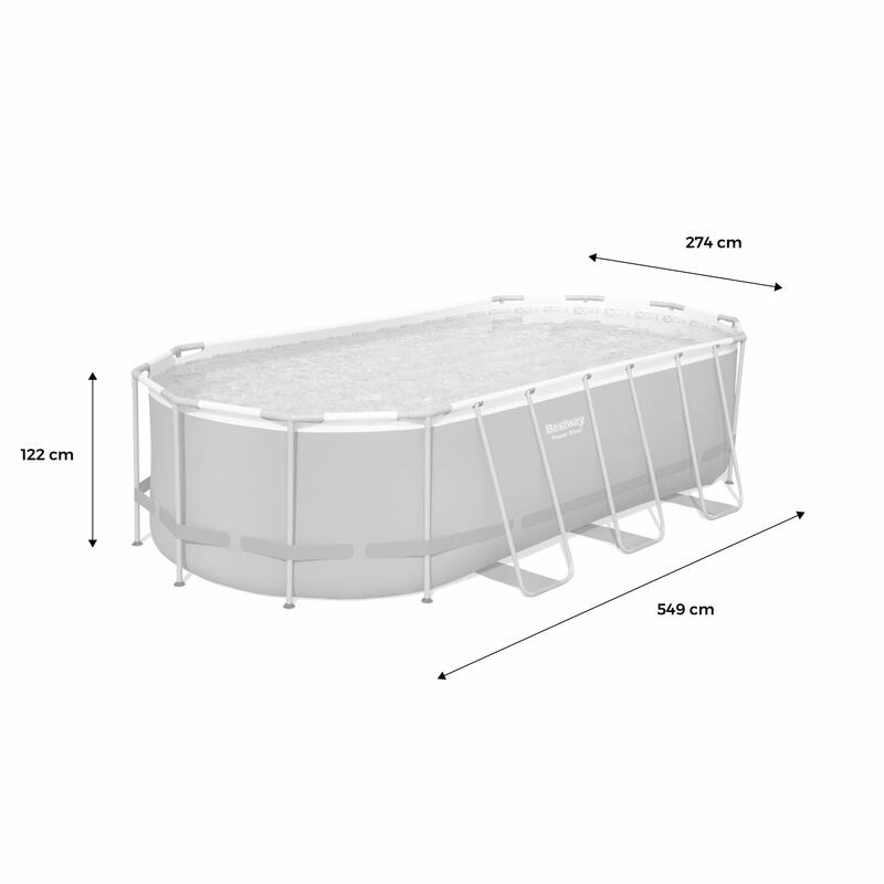 Piscine tubulaire  ovale 5x3m et accessoires  | sweeek