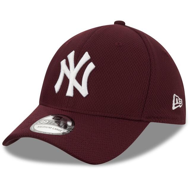 Férfi baseball sapka, New Era 39THIRTY New York Yankees MLB Cap, burgundia