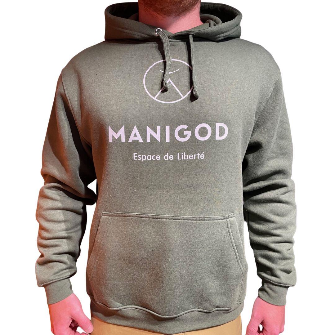 Sweatshirts homme Sweat Manigod Logo AD-Kaki-XS 2/2