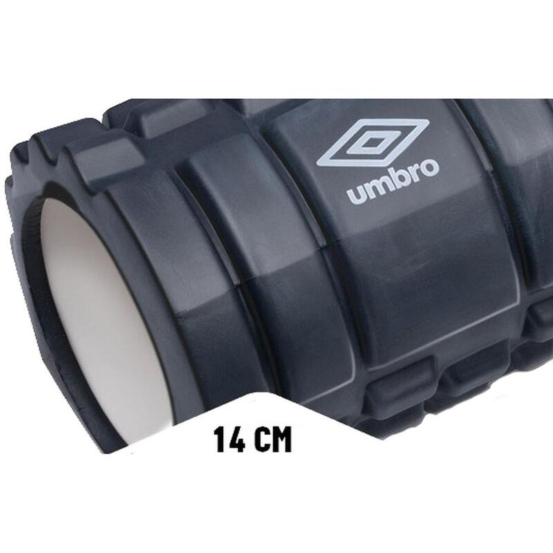 Rolă cilindru masaj Umbro, din spumă, pentru yoga, negru, 33x14 cm