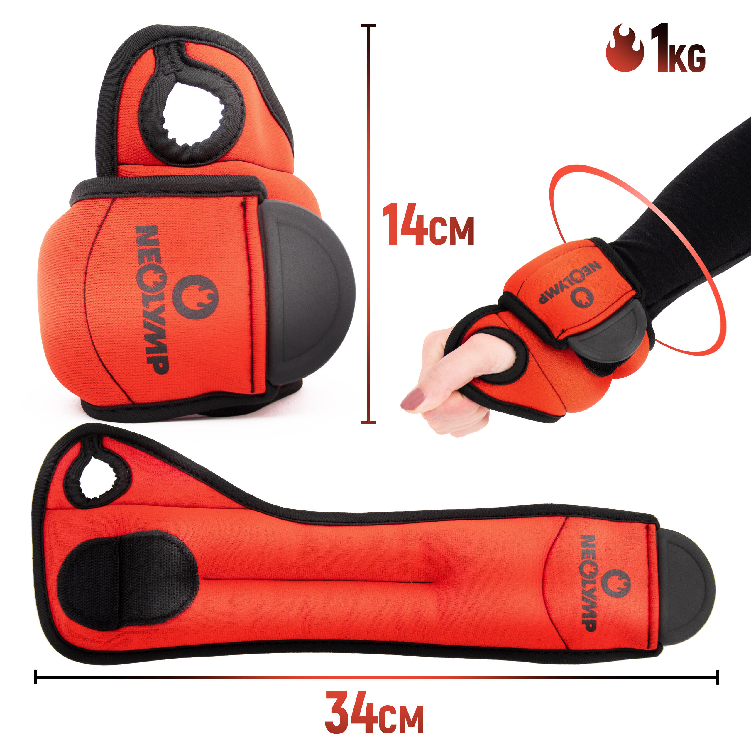Fitness Gewichtsmanchetten Hand – Ideaal voor Cardio & Revalidatie, 1,5 kg 3/7
