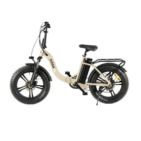 Bici fat bike elettrica Nilox X9 crema unisex adulto