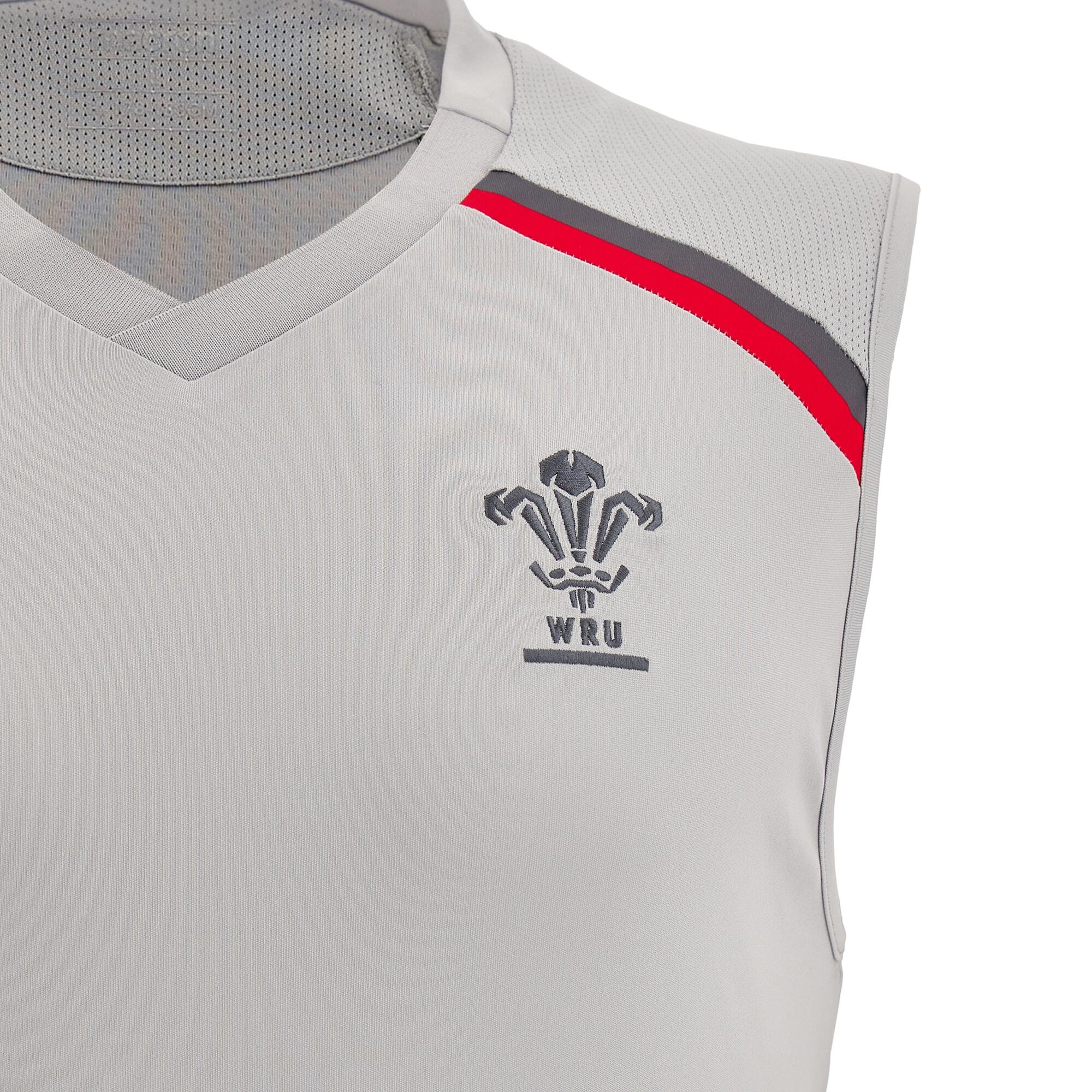 Macron Wales WRU 22/23 Mens TRAINING POLY DRY SLEEVELESS Top 4/4