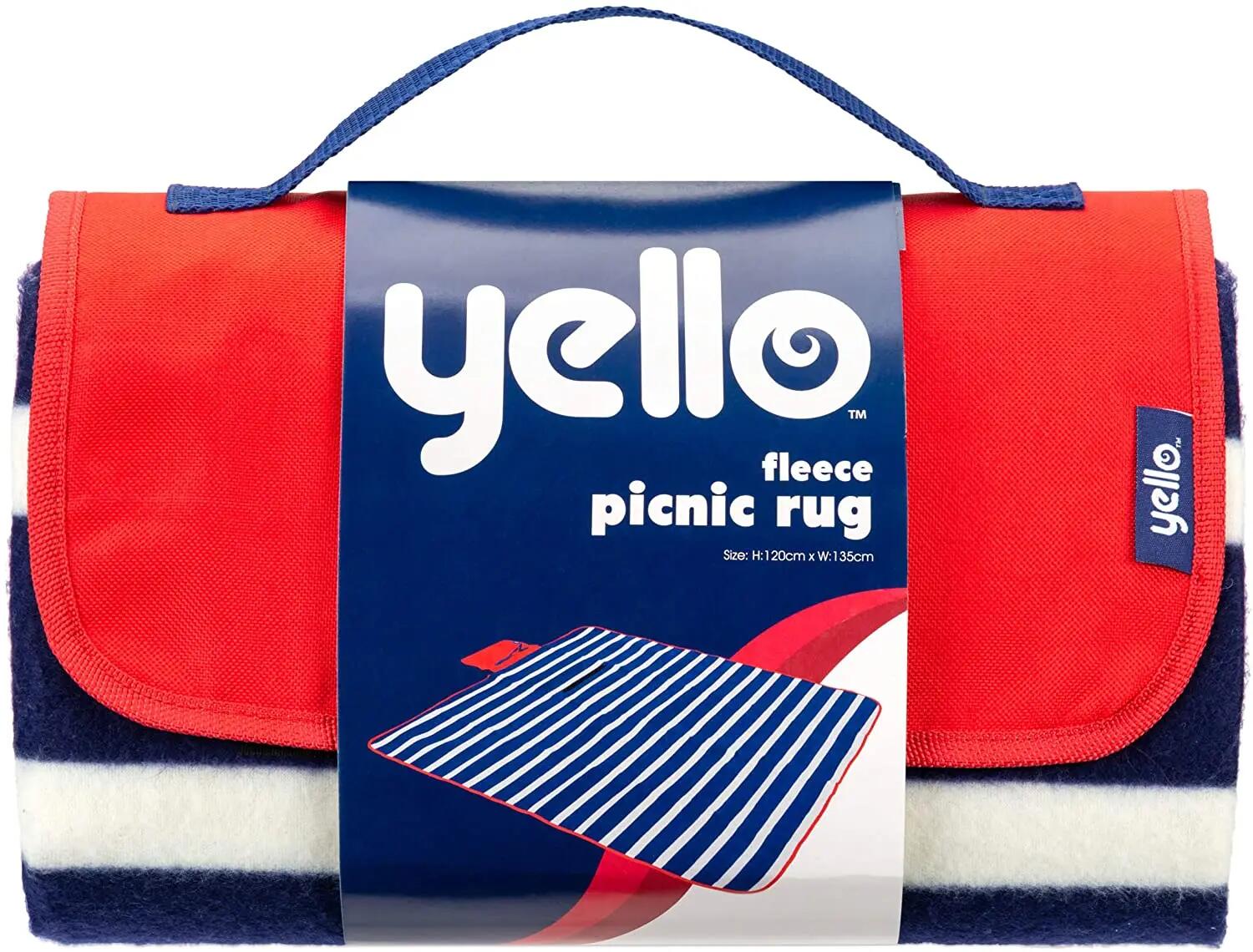 Tapis de pique-nique Yello Fleece - Rayures bleues 2/2