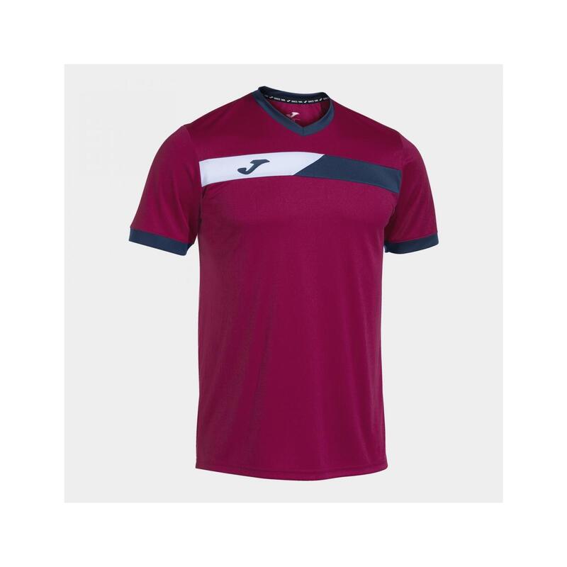 Camiseta M/C Tenis o Pádel Hombre Joma Court 103212 Carmesí Marino 593 Ligera