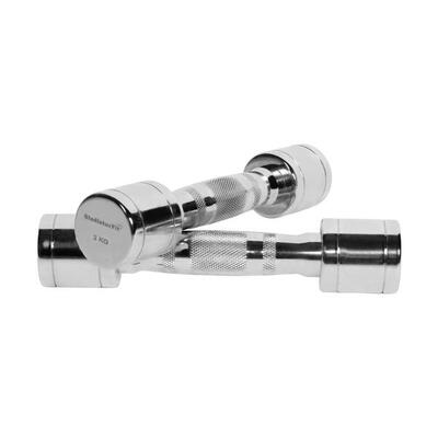 Ronde chromen halters (set van 2) gladiatorfit