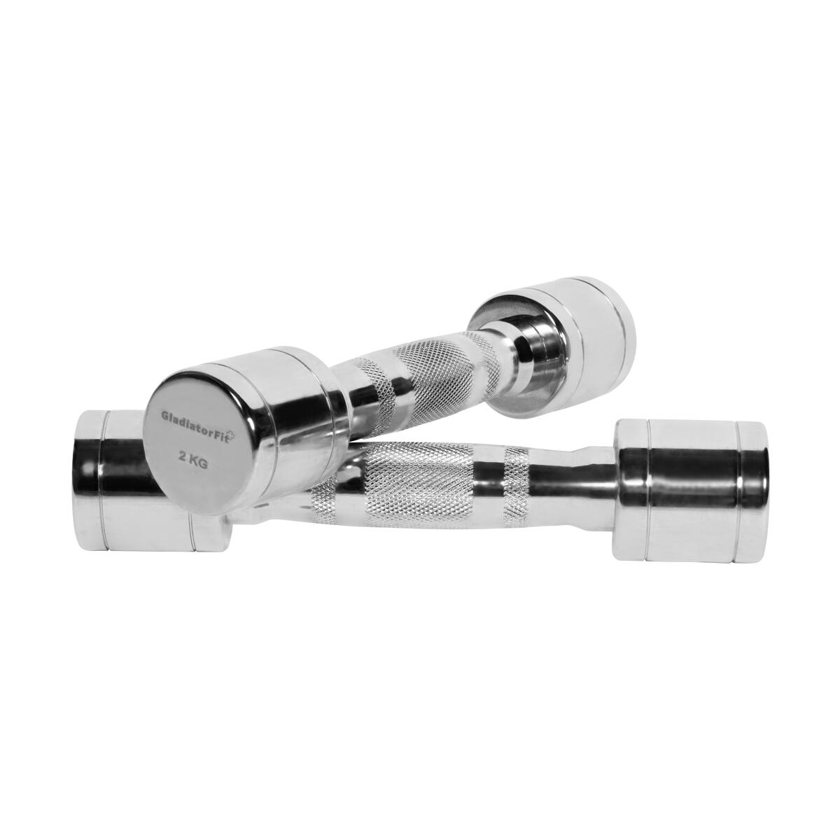 Halteres redondos cromados (conjunto de 2)