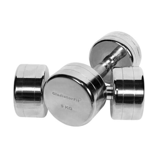 GladiatorFit Chrom-Rundhanteln (2er-Set)