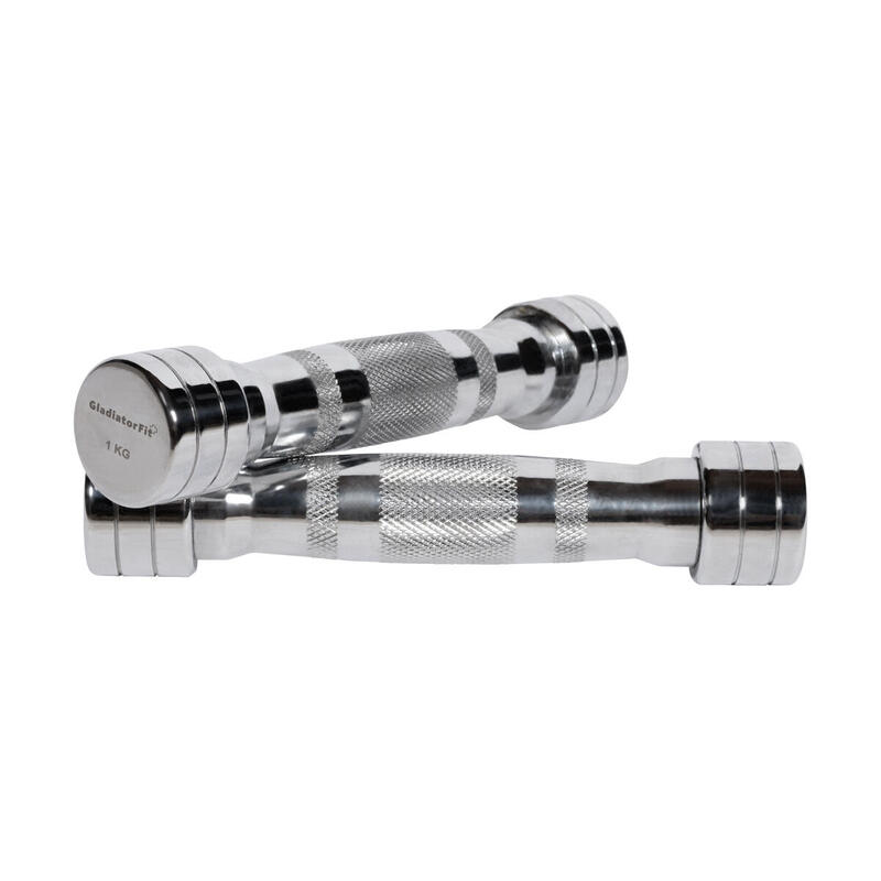 Halteres redondos cromados (conjunto de 2)