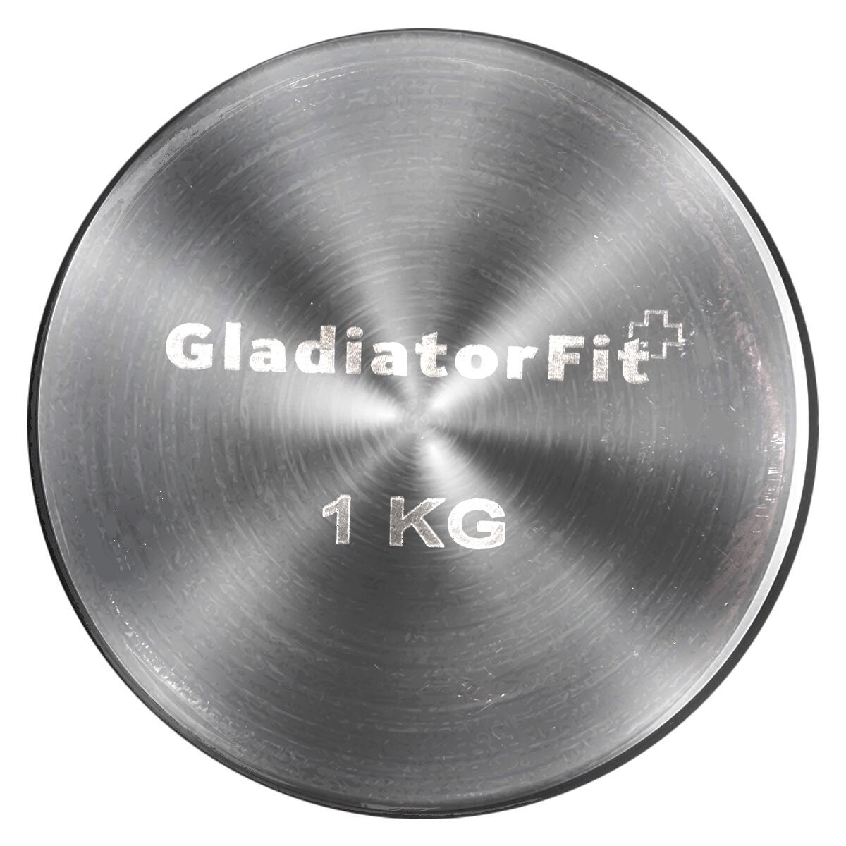 Manubri rotondi cromati GladiatorFit set da 2 2 kg (acciaio) 2/2