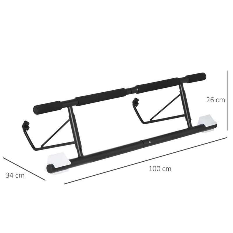 HOMCOM Aparat de antrenament Pliabil pentru Usi 75-95 cm , Otel, Negru