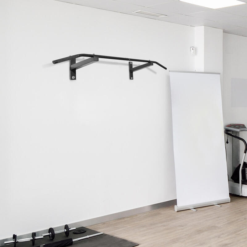 Homcom Bara Flotari la Perete Profesionala cu Schelet in Otel, 116x43x20cm Negru