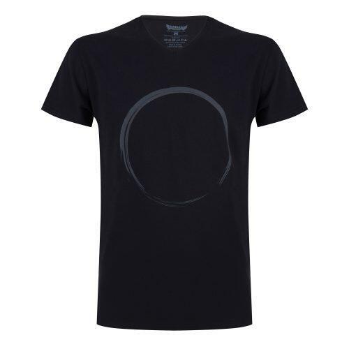 Yoga Tee Moksha Zen - comfortabele V-neck van bamboe en Biokatoen -  Urban Black