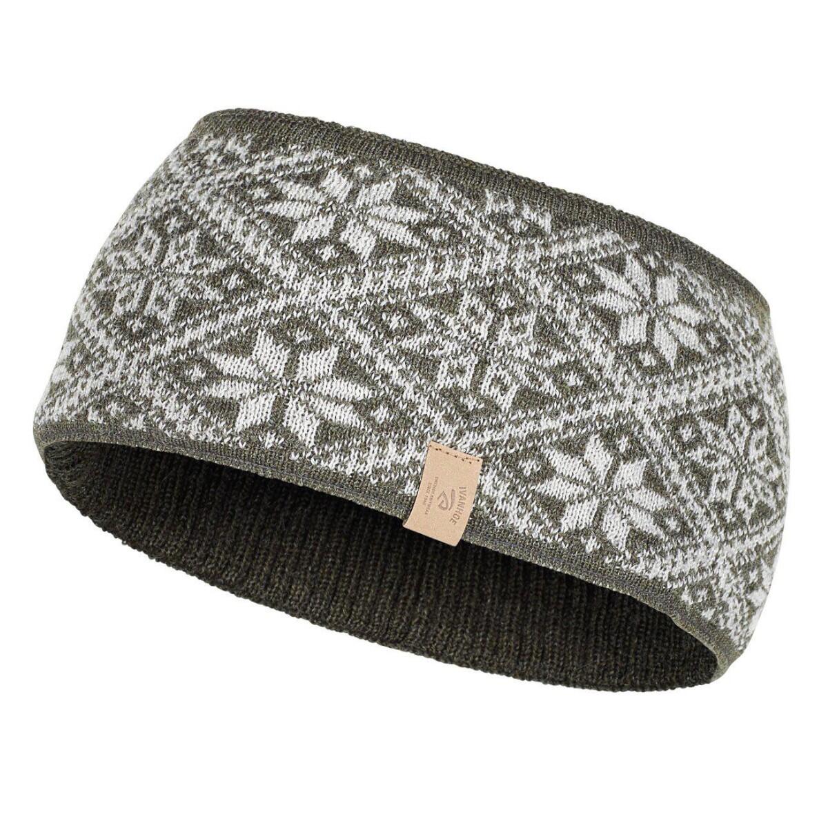 IVANHOEOEFSWEDEN Gebreide hoofdband van wol Freya Loden Green - One Size - Donker Groen