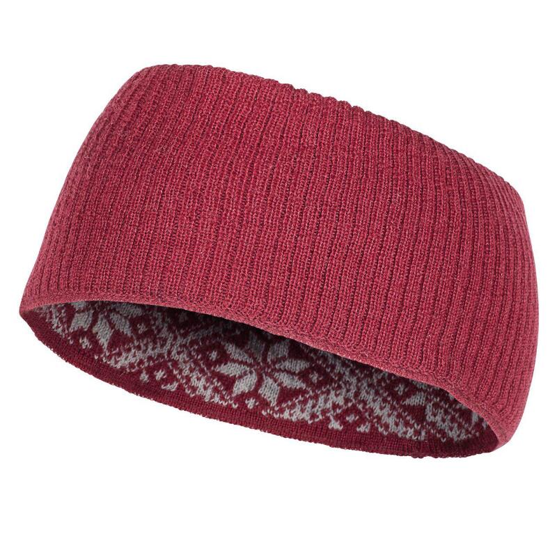 Bandeau en laine tricotée Freya Deep Red - Taille Unique - Rouge Clair