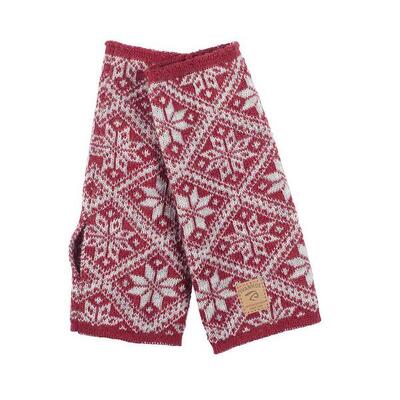 Scaldamani in lana lavorata a maglia Freya Deep Red - Rosso chiaro