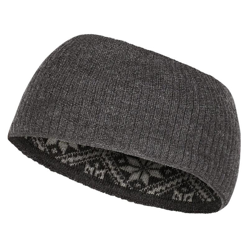 Bandeau en laine tricoté Freya Graphite Marl - Taille Unique - Gris Foncé 2/3
