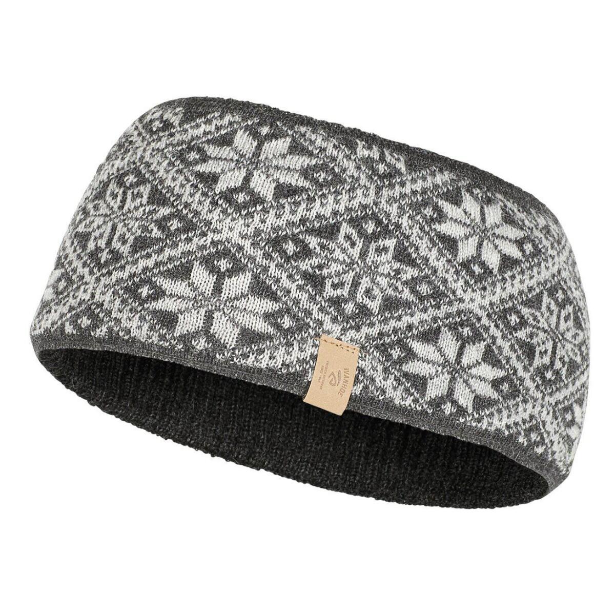 IVANHOEOEFSWEDEN Gestricktes Wollstirnband Freya Graphite Marl – Einheitsgröße – Dunkelgrau