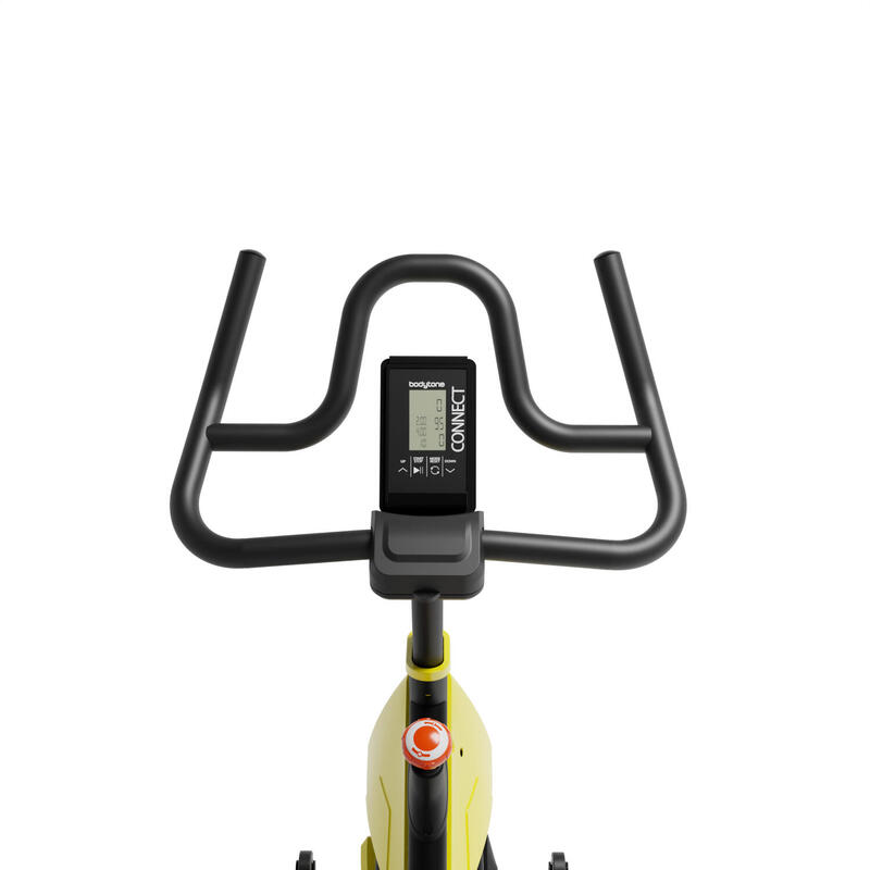 Vélo indoor Bodytone volant d'inertie jaune 16kg