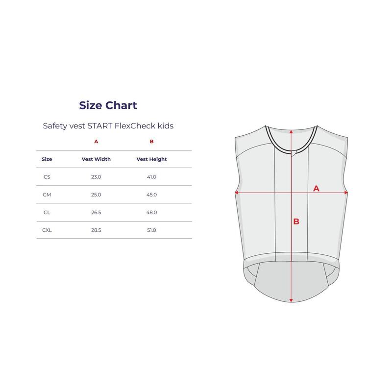 START FlexCheck veiligheidsvest voor jongeren