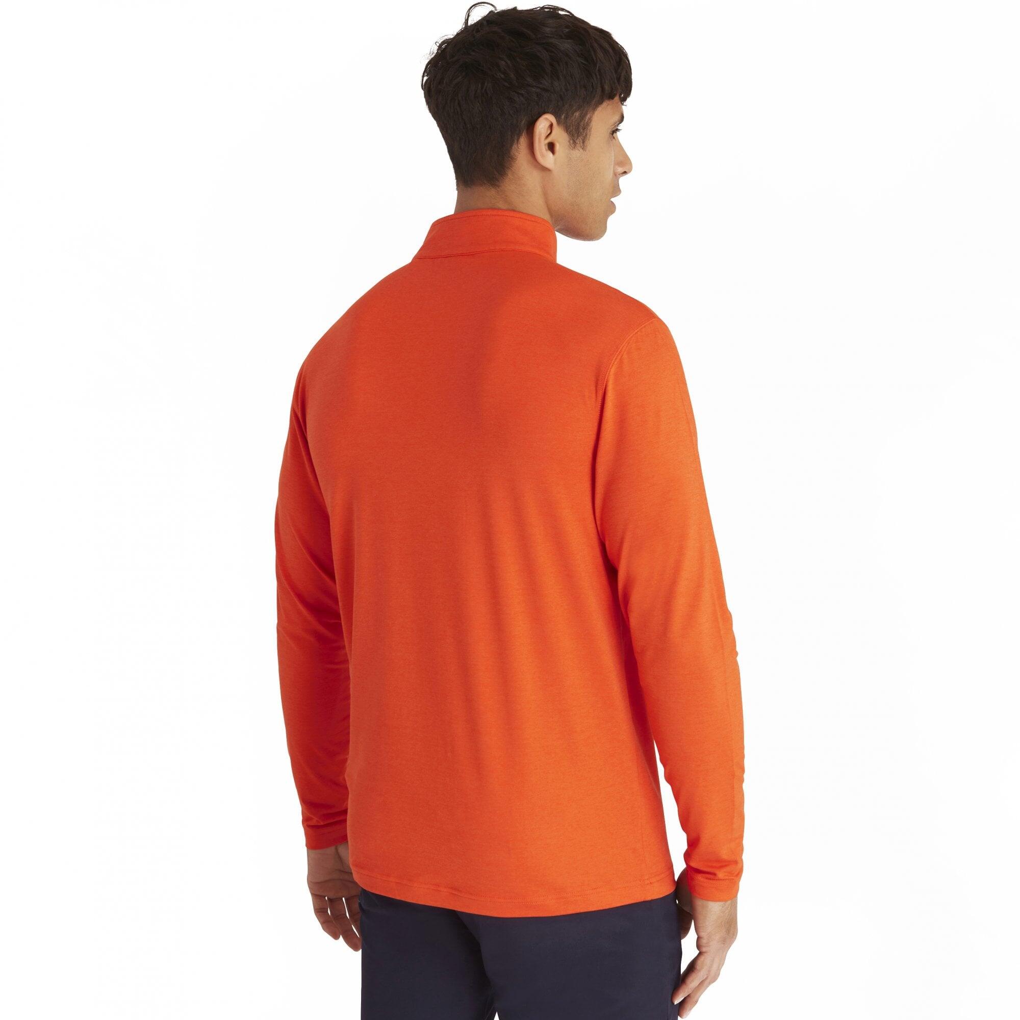 Calvin Klein NEWPORT HALF ZIP Spicy Orange Marl 2/4