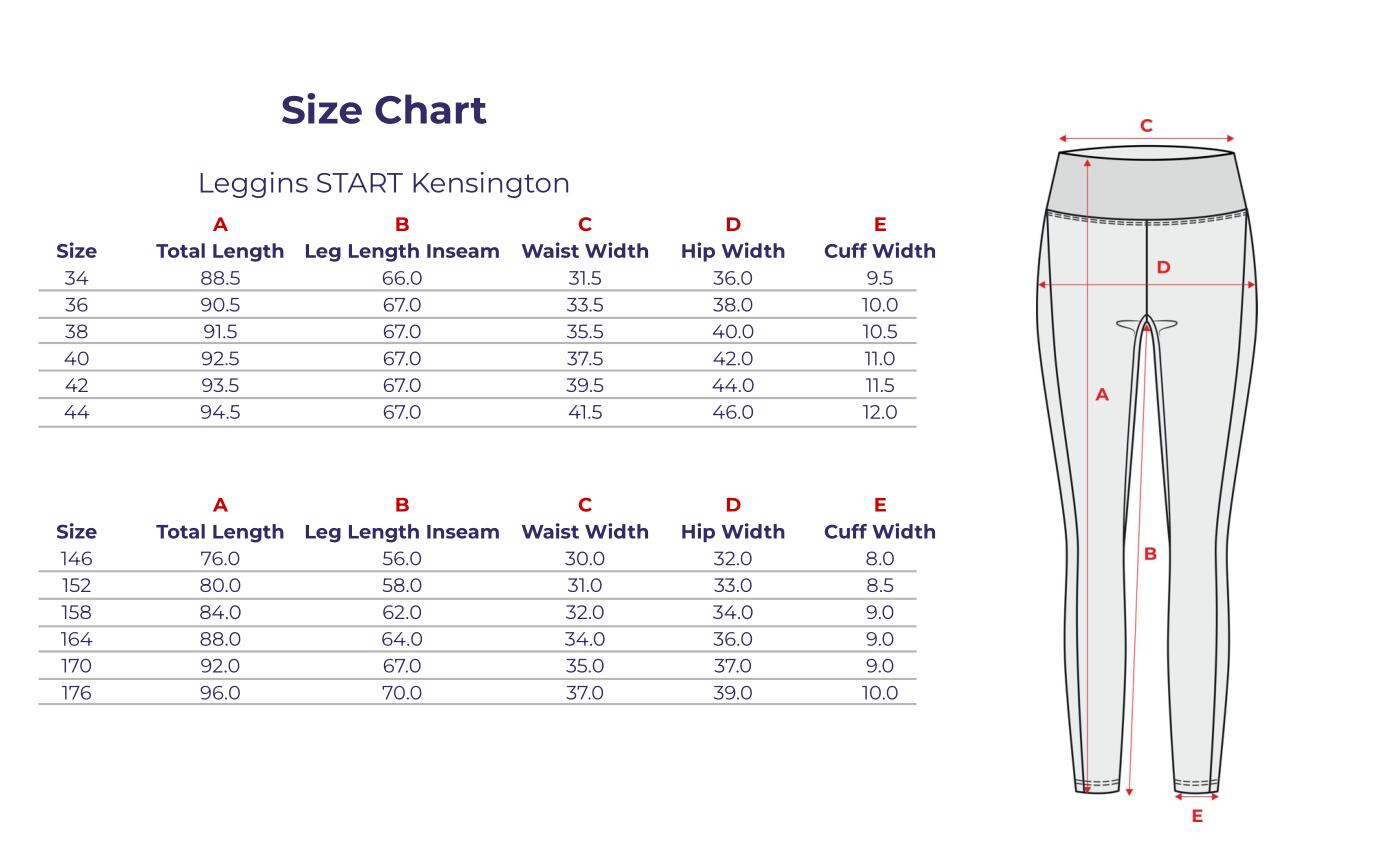 Start Kensington damesrijlegging met elastische tailleband en volledig zitvlak 4/4