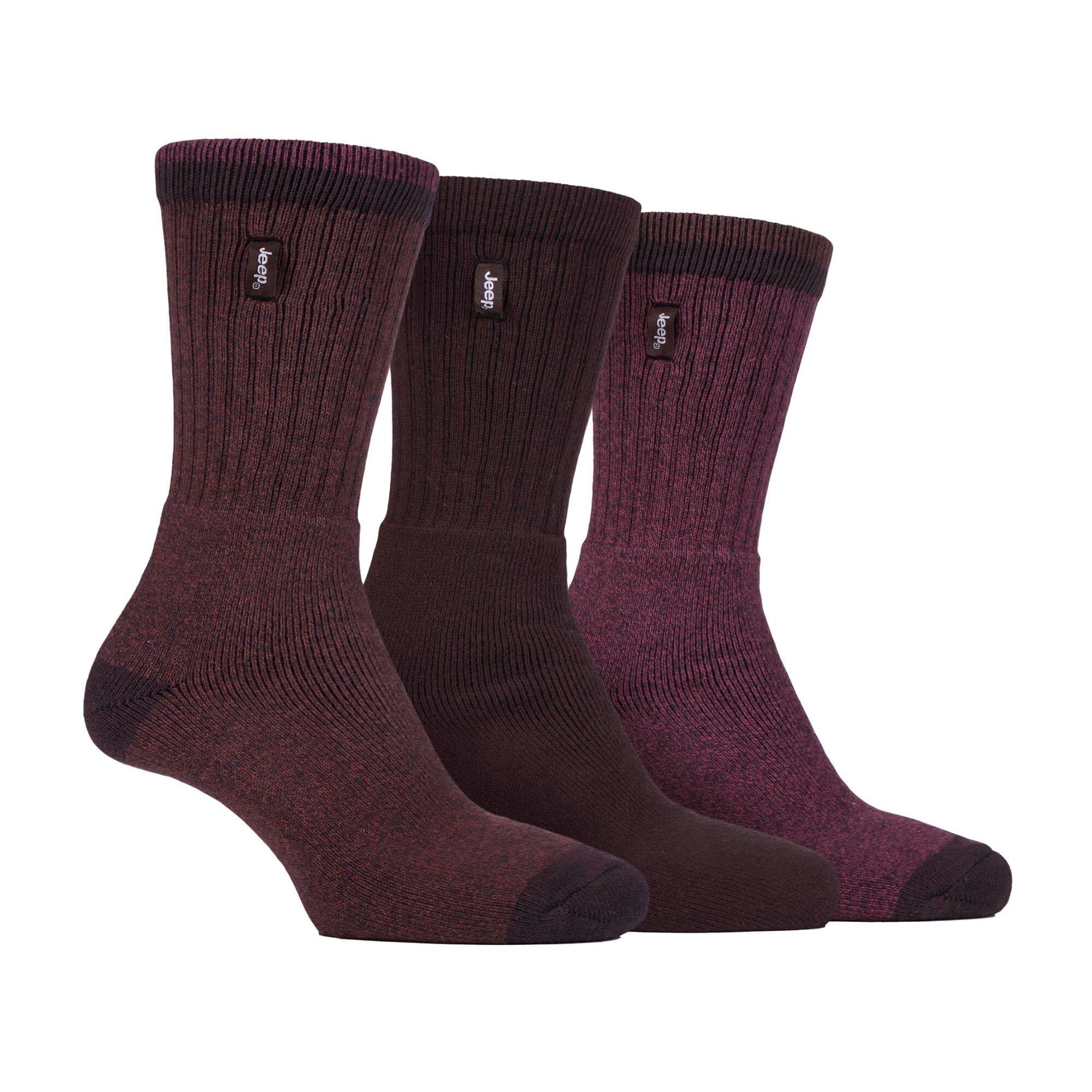 JEEP 3 Pack Men's Heavy-Duty Poly Workwear Socks, Cushion Performance Boot Socks