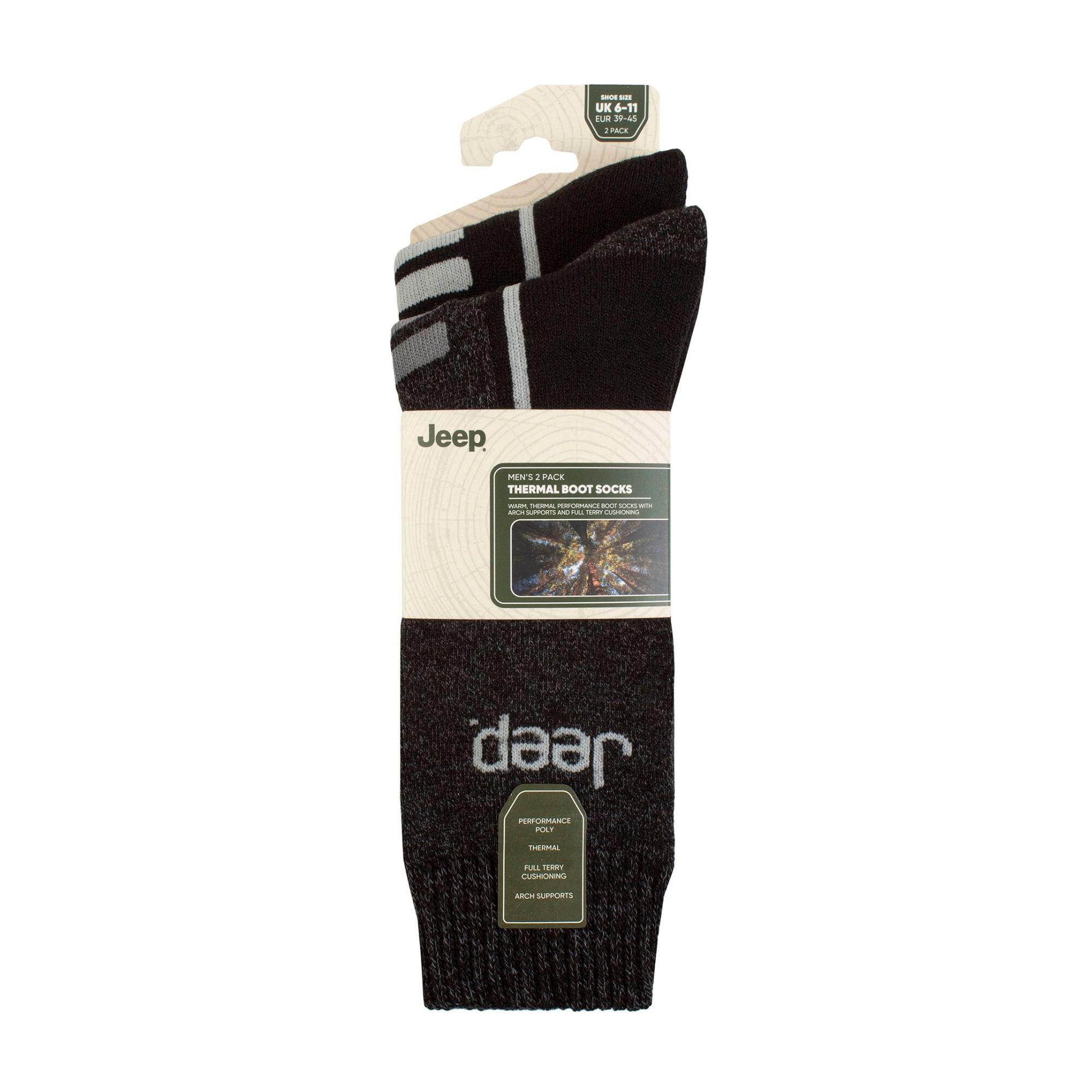 Mens Thermal Thick Ribbed Design Winter Socks 2/3