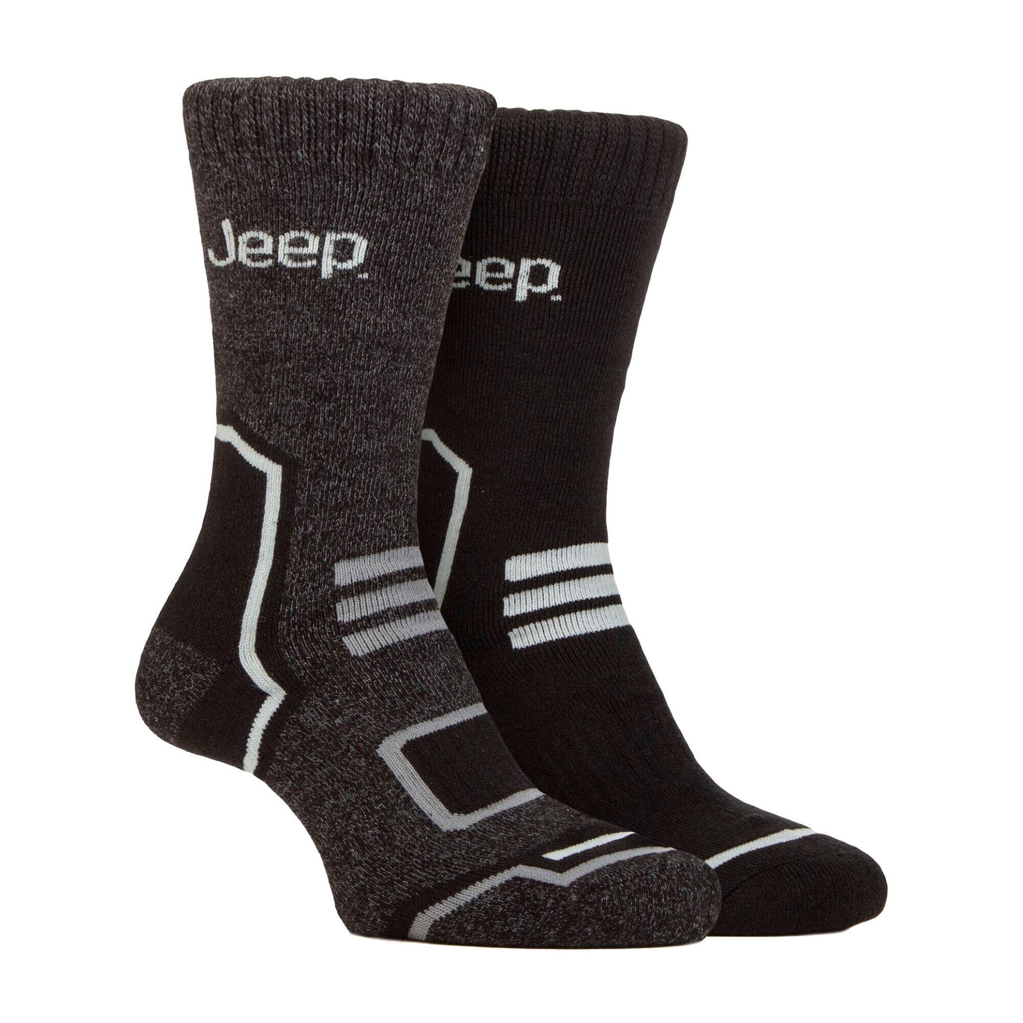 JEEP Mens Thermal Thick Ribbed Design Winter Socks