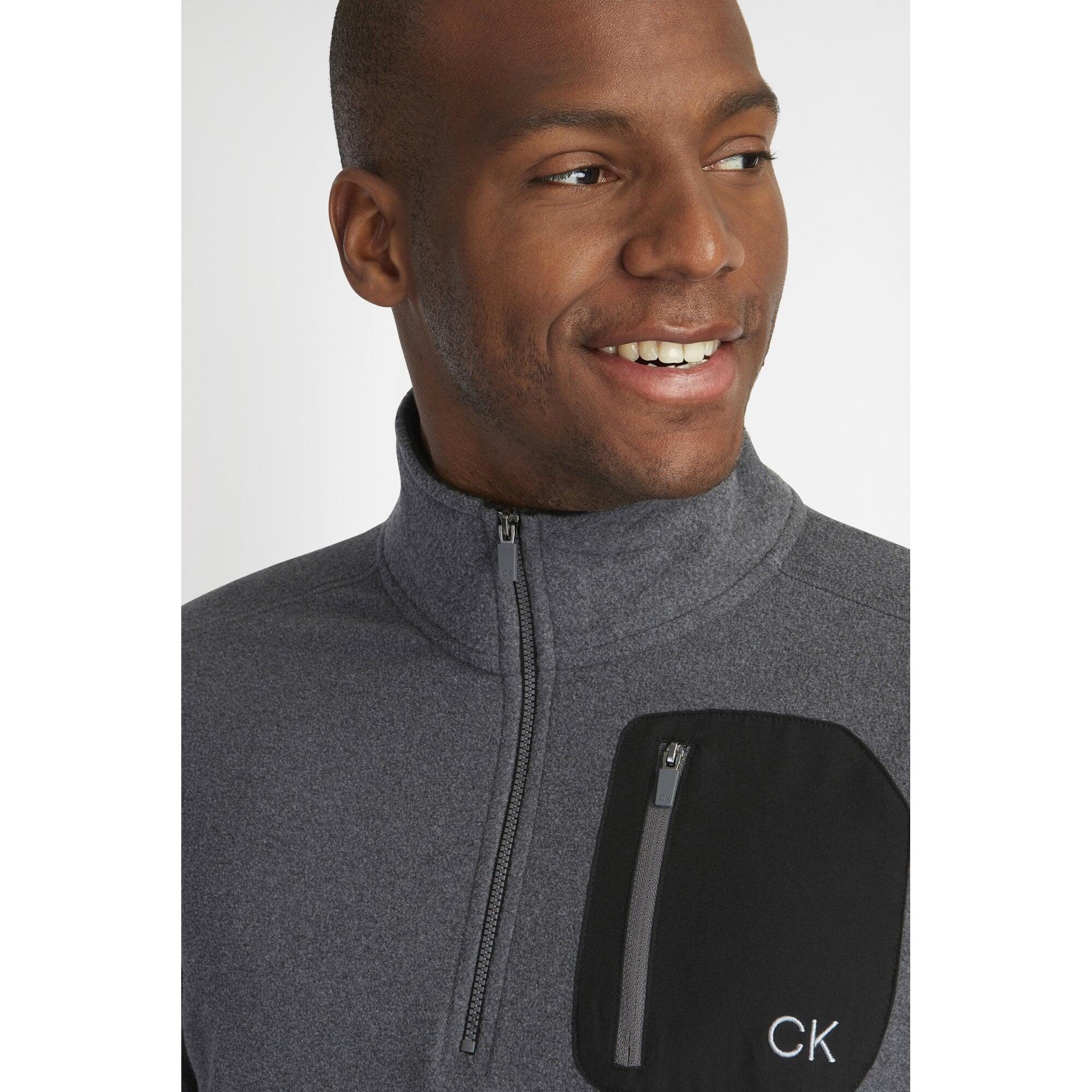Calvin Klein PLANET FLEECE HALF ZIP Charcoal Marl 4/6